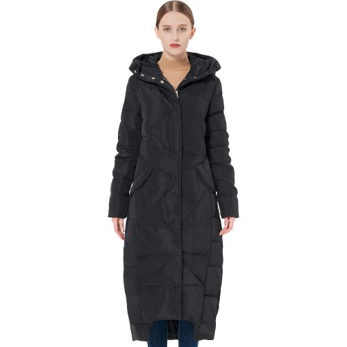  Orolay Womens Quilted Down Jacket Long Winter Coat Maxi Hooded Puffer Jacket