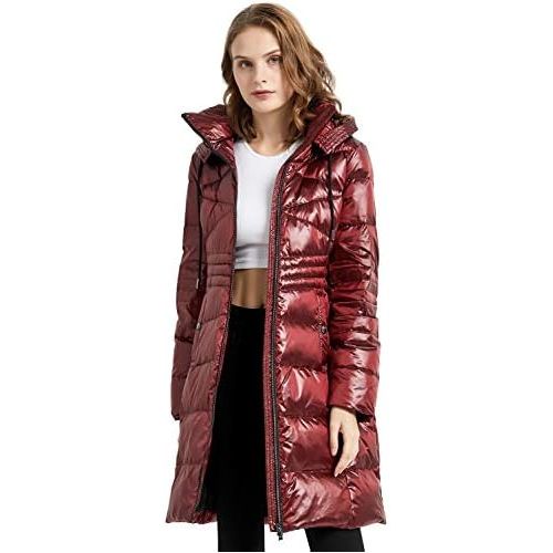  Orolay Women’s Warm Down Jacket Stand Collar Winter Coat Parka with Hood