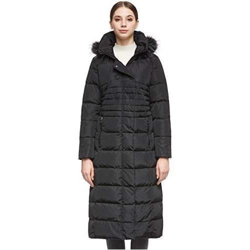  Orolay Womens Thickened Down Jacket Winter Long Coat Hooded Parka Puffer Jacket