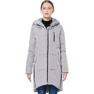 Orolay Womens Stylish Down Jacket Hooded Winter Coat Two-Way Zipper Puffer Jacket