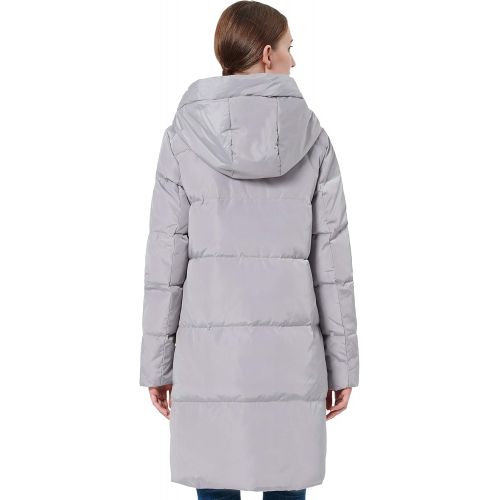  Orolay Womens Stylish Down Jacket Hooded Winter Coat Two-Way Zipper Puffer Jacket