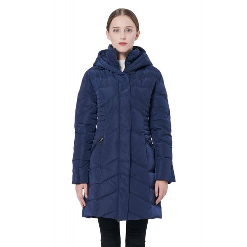  Orolay Womens Thickened Coat Puffer Down Jacket Navy 2XL