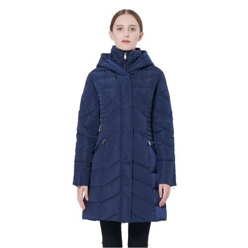  Orolay Womens Thickened Coat Puffer Down Jacket Navy 2XL