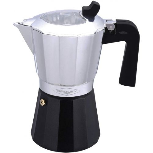  Oroley 215050400 Espressokocher fuer 9Tassen, geeignet fuer Induktionsherde, Glasdeckel