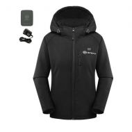Ororo ororo Womens Slim Fit Heated Jacket With Battery Pack and Detachable Hood