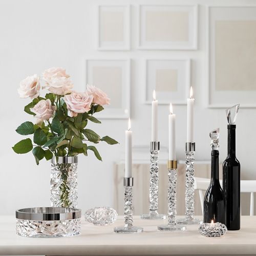  Orrefors Carat Candlestick, Pair