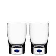 Orrefors Intermezzo Blue 8.44 Ounce Tumbler/Juice, Pair, Small