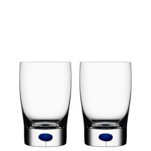  Orrefors Intermezzo Blue 8.44 Ounce Tumbler/Juice, Pair, Small