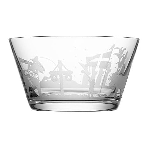  Orrefors Sweden Symbols Bowl, Clear