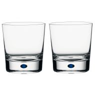 Orrefors Intermezzo Blue 11 Ounce Double Old Fashioned Glass, Set of 2