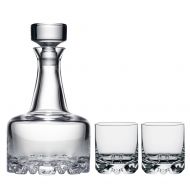 Orrefors Erik 3 Piece Set, Decanter and 2 Double Old Fashioned Glasses