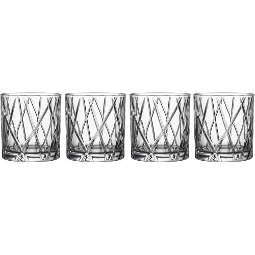  Orrefors City 10.9 Ounce Double Old Fashioned Glass, Set of 4