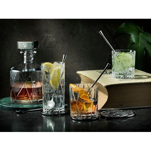  Orrefors City 10.9 Ounce Double Old Fashioned Glass, Set of 4