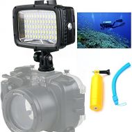 Orsda Video Tauchlampe 30M Wasserdicht 3W 3 LED Tauchlampe Videoleuchte+ Schwimmender Handgriff Griff 300LM fuer GoPro Hero 4 3+ 3 Sport Kamera Schwarz Auftriebsstange