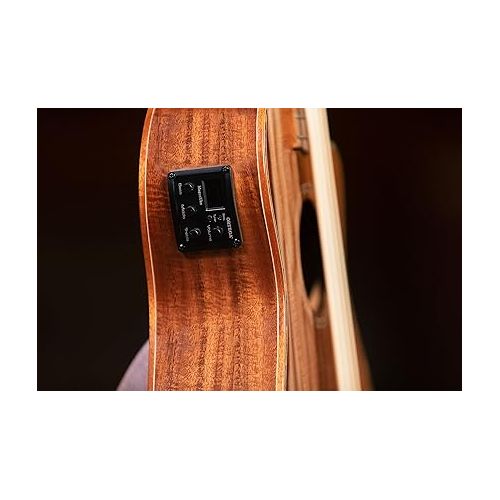  Ortega Guitars 4 String Lizard Series Acoustic-Electric Uke-Bass w/Bag, Right (CAIMAN-BS-GB)