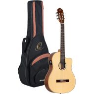 Ortega Guitars Family Series Thinline Acoustic-Electric Nylon Classical 6-String Guitar w/Bag, Right (RCE125SN)