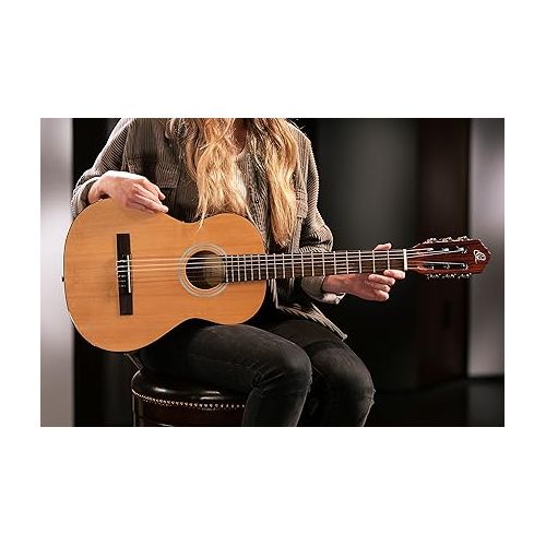  Ortega Guitars 6 String Student Series 3/4 Size Nylon Classical Guitar, Right (RST5-3/4)