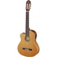 Ortega Guitars 6 String Family Series Pro Solid Top Acoustic-Electric Nylon Classical Guitar w/Bag, Left-Handed (RCE131L)