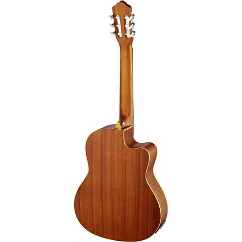  Ortega Guitars 6 String Family Series Pro Solid Top Acoustic-Electric Nylon Classical Guitar w/Bag, Left-Handed (RCE131L)