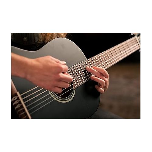  Ortega Guitars 6 String Student Series Full Size Nylon Classical Guitar, Right (RST5MBK)