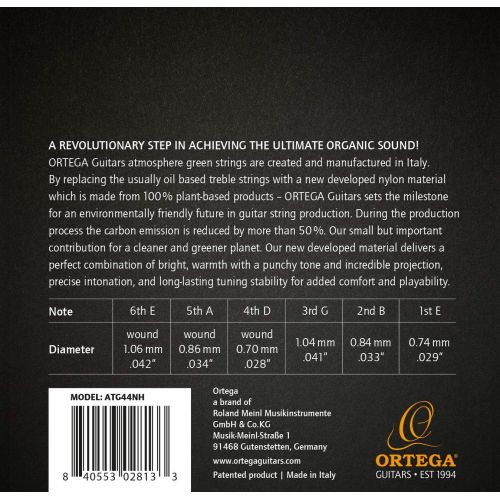  [아마존베스트]Ortega Guitars Ortega ATG44NH Classical Guitar Strings High Tension