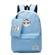 Best Quality - School Backpacks - 2 pcs school bags for teenage girls canvas school backpack cartoon cat black schoolbag lady travel bag children backpack - by Osaro - 1 PCs