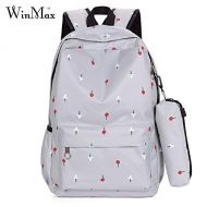 Best Quality - Women Backpack - Women Backpacks Floral Print Bookbag Canvas Laptop Backpack Pencil Case School Bag Girls Rucksack Female Travel Backpacks - by Osaro Shop - 1 PCs