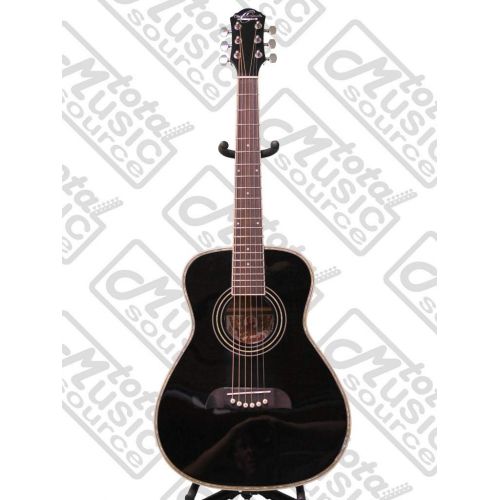  Oscar Schmidt 12 Size Student Black Spruce Top Acoustic Guitar FREE STRAP TUNER