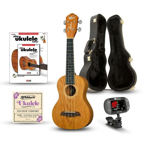  Oscar Schmidt},description:This ukulele is bundled with a carefully selected group of important accessories that will enhance your enjoyment of this instrument. This package includ