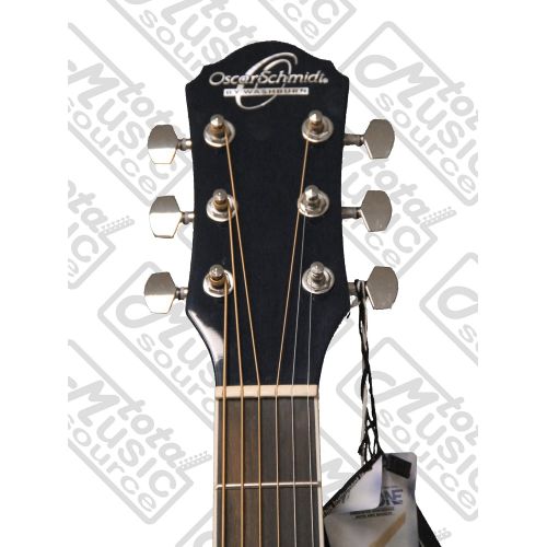  New Oscar Schmidt OG10CEFTBL Transparent Blue Acoustic Electric Guitar