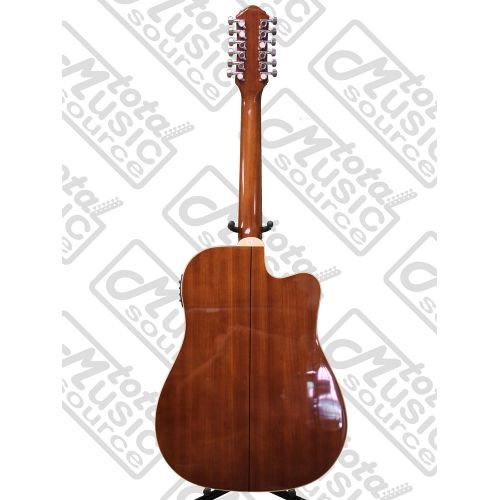  Oscar Schmidt by Washburn Left Hand OD312CE 12 String Acoustic Electric Guitar, Natural, Lefty, OD312CELH