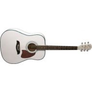 Oscar Schmidt OG2 Dreadnought Acoustic Guitar - White