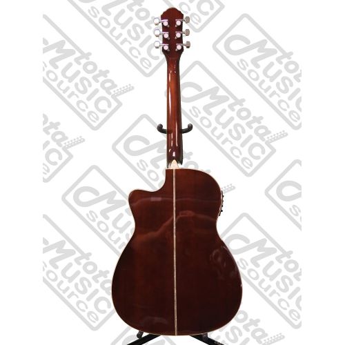  Oscar Schmidt 34 Size AcousticElectric Guitar, 4 Band EQ, Natural, Bundle OG1CE
