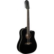 Oscar Schmidt OD312CEB-A-U 12-String Acoustic Electric Guitar. Black