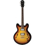 Oscar Schmidt 6 String OE30 Classic Semi-Hollowbody Cutaway Electric Guitar. Tobacco Sunburst, Burst (OE30TS-A