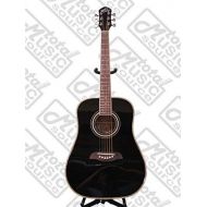 Oscar Schmidt 6 String OG1B 3/4 Size Dreadnought Left Hand Acoustic Guitar. Black (OG1BLH-A