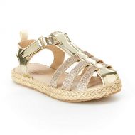 OshKosh+B%27Gosh OshKosh BGosh Ashby Girls Glitter Fisherman Sandal, Gold/Metallic, 12 M US Little Kid