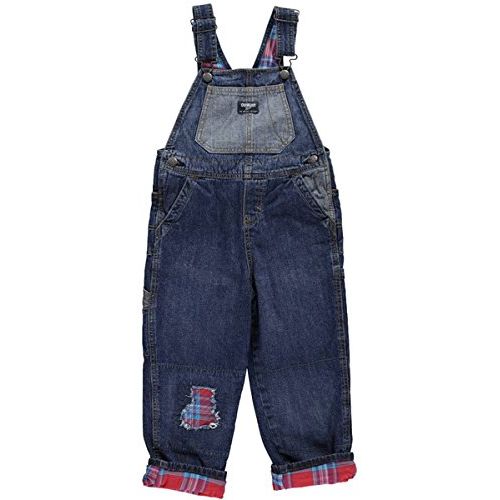  OshKosh+B%27Gosh OshKosh Bgosh Little Boys Rip Repair Patchwork Overalls (5T)