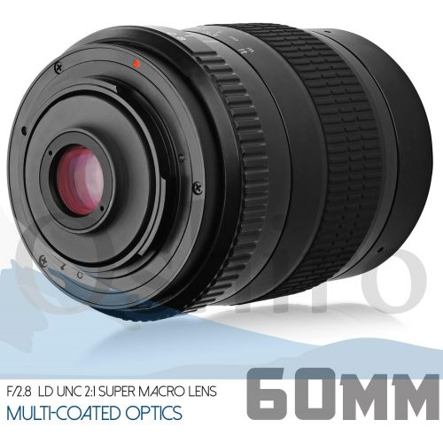  Oshiro 60mm f2.8 2:1 LD UNC Full Frame Ultra-Macro Lens for Nikon DSLR with Optical Cleaning Kit