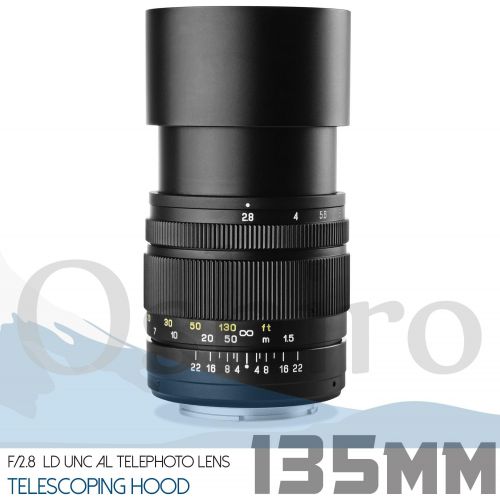  Oshiro 135mm f2.8 LD UNC AL Telephoto Full Frame Prime Lens for Canon EOS 80D, 77D, 70D, 60D, 60Da, 50D, 7D, 6D, 5D, 5DS, 1DS, T7i, T7s, T7, T6s, T6i, T6, T5i, T5, T4i, T3i, T3, S