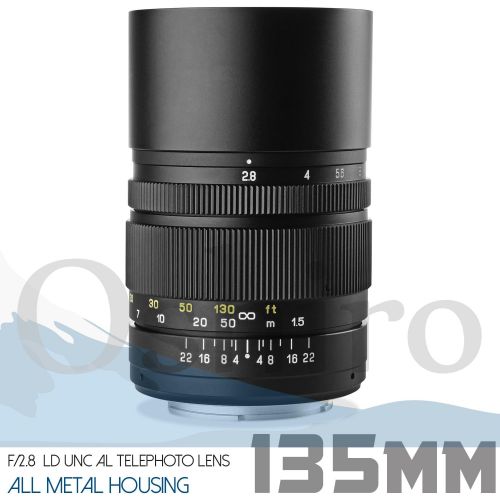  Oshiro 135mm f2.8 LD UNC AL Telephoto Full Frame Prime Lens for Canon EOS 80D, 77D, 70D, 60D, 60Da, 50D, 7D, 6D, 5D, 5DS, 1DS, T7i, T7s, T7, T6s, T6i, T6, T5i, T5, T4i, T3i, T3, S