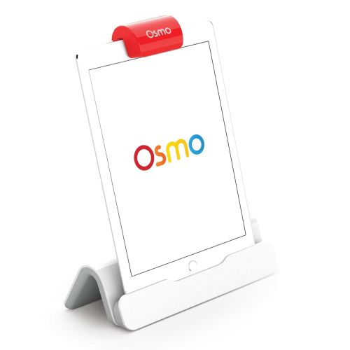 오즈모 Osmo - New Base for iPad - 2 Hands-On Learning Games - Creative Drawing & Problem Solving/Early Physics - (Osmo iPad Base Included), White/Red