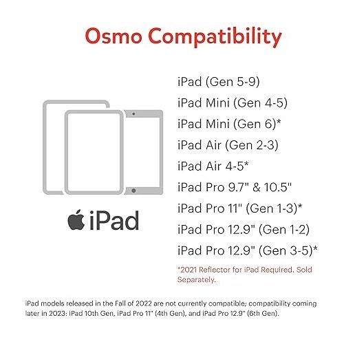 오즈모 Osmo Early Math Learning Kit for iPad - 6 Educational Games for Ages 3-5 - STEM Toy with Osmo Base