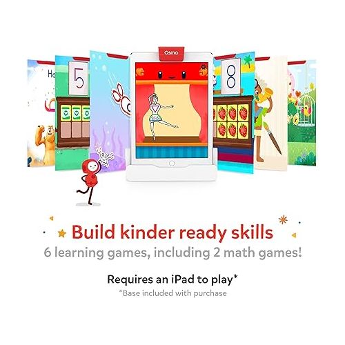 오즈모 Osmo Early Math Learning Kit for iPad - 6 Educational Games for Ages 3-5 - STEM Toy with Osmo Base