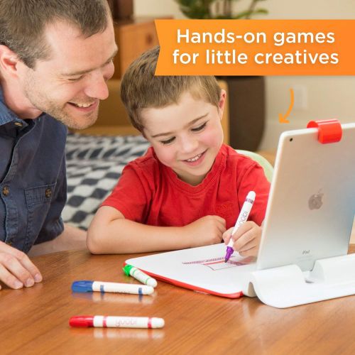 오즈모 [아마존 핫딜] [아마존핫딜]Osmo - Creative Kit for iPad - 5 Hands-On Learning Games - Ages 5-10 - Creative Drawing & Problem Solving/Early Physics - STEM - (Osmo iPad Base Included)