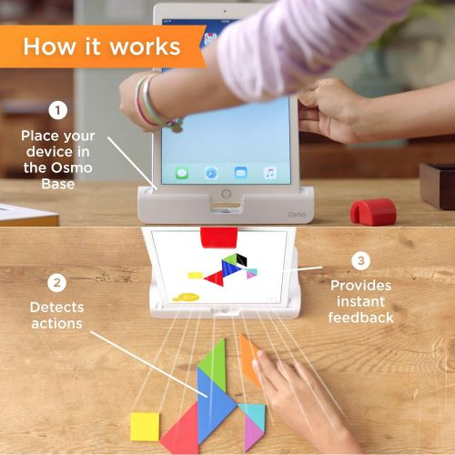 오즈모 [아마존 핫딜] [아마존핫딜]Osmo - Creative Kit for iPad - 5 Hands-On Learning Games - Ages 5-10 - Creative Drawing & Problem Solving/Early Physics - STEM - (Osmo iPad Base Included)