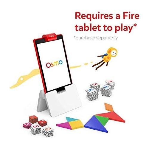 오즈모 [아마존 핫딜] [아마존핫딜]Osmo - Genius Kit for Fire Tablet - 5 Hands-On Learning Games - Ages 6-10 - Problem Solving & Creativity - STEM - (Osmo Fire Tablet Base Included - Amazon Exclusive)