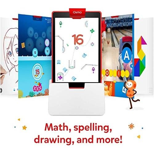 오즈모 [아마존 핫딜] [아마존핫딜]Osmo - Genius Kit for Fire Tablet - 5 Hands-On Learning Games - Ages 6-10 - Problem Solving & Creativity - STEM - (Osmo Fire Tablet Base Included - Amazon Exclusive)