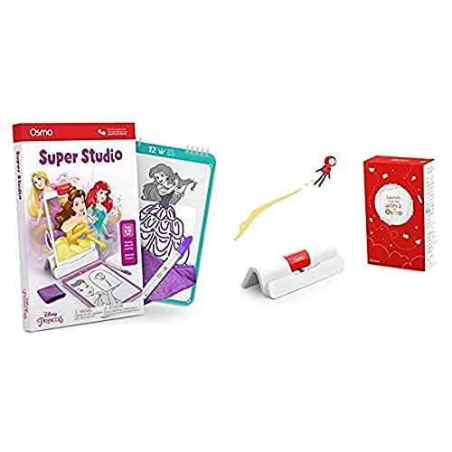 오즈모 Osmo - Super Studio Disney Princess Game + iPad Base Bundle (Ages 5-11) (Osmo iPad Base Included)