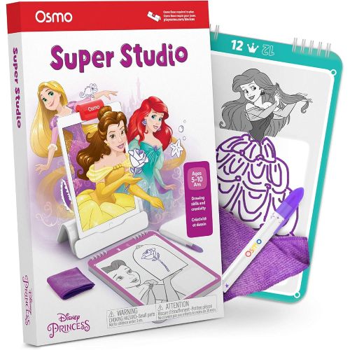 오즈모 Osmo - Super Studio Disney Princess Game + iPad Base Bundle (Ages 5-11) (Osmo iPad Base Included)